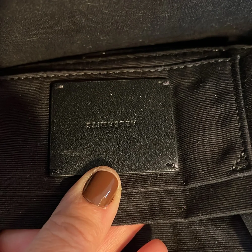 All saints black lamb leather purse. 8x6x3 - Picture 6 of 13